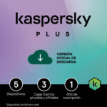 RENOVACION Kaspersky Plus 5 Dispositivo 12 Meses VPN ilimitado