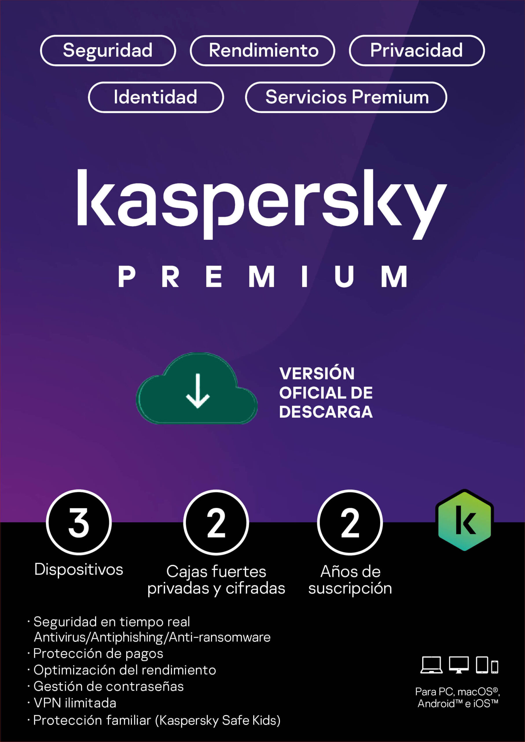 Kaspersky-Premium-3dev-2anos-ESD-scaled-1.jpg Kaspersky Premium 3 Dispositivos 24 Meses VPN ilimitado - Imagen 1