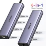 UGREEN 6 in 1 USB C Hub Gigabit Ethernet Adapter - Imagen 4