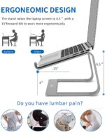 Base Para Portatil De Aluminio Altura Gris Oscuro Y Plateado - Imagen 8