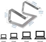 Base Para Portatil De Aluminio Altura Gris Oscuro Y Plateado - Imagen 4