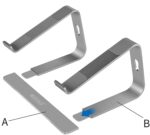 Base Para Portatil De Aluminio Altura Gris Oscuro Y Plateado - Imagen 3