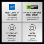 Lenovo - LOQ 15.6" Full HD Gaming Laptop - Intel Core i7-13650HX - 16GB Memory - NVIDIA GeForce RTX 5060 - 512GB SSD - Luna Grey - Imagen 3