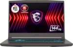 msi Thin 15 15.6” 144Hz FHD Gaming Laptop: Intel Core i7-13620H, NVIDIA Geforce RTX 4050, 16GB DDR4, 512GB NVMe SSD, WiFi 6E, Win 11: Black B13VE-2678US
